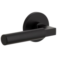 Circolo Left Handed Solid Brass Privacy Door Lever Set with Contempo Lever and Circolo Rosette - 2-3/8" Backset