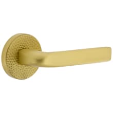 Circolo Hammered Right Handed Solid Brass Non-Turning One-Sided Dummy Door Lever with Bella Lever and Circolo Hammered Rosette