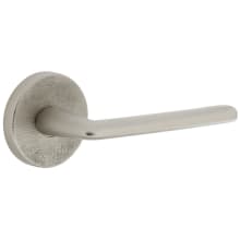 Motivo Right Handed Solid Brass Non-Turning One-Sided Dummy Door Lever with Brezza Lever and Circolo Linen Rosette