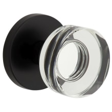 Circolo Solid Brass Non-Turning Two-Sided Dummy Knob Set with Crystal Knob and Circolo Rosette