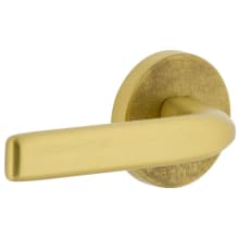 Motivo Solid Brass Non-Turning Two-Sided Dummy Door Lever Set with Bella Lever and Circolo Linen Rosette