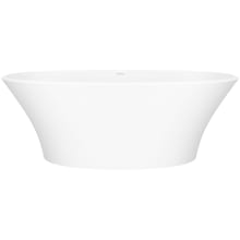 Ionian 67" Free Standing Volcanic Limestone Soaking Tub with Reversible Drain