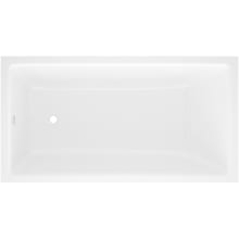 Kaldera 60" Drop In, Undermount Volcanic Limestone Soaking Tub with Reversible Drain and Overflow