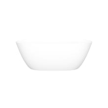 Lussari 61" Free Standing Natural Stone Soaking Tub with Center Drain and Overflow