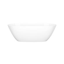 Lussari 65" Free Standing Matte Natural Stone Soaking Tub with Center Drain, No Overflow