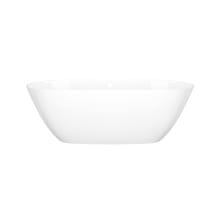 Lussari 65" Free Standing Matte Natural Stone Soaking Tub with Center Drain and Overflow