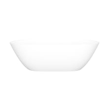 Lussari 70" Free Standing Natural Stone Soaking Tub with Center Drain, No Overflow