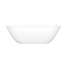 Lussari 70" Free Standing Matte Natural Stone Soaking Tub with Center Drain, No Overflow