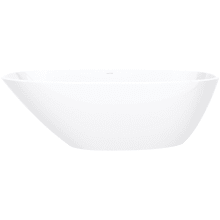 Mozzano 67" Free Standing Volcanic Limestone Soaking Tub with Reversible Drain and Overflow