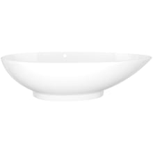 Napoli 75" Free Standing Volcanic Limestone Soaking Tub with Center Drain and Overflow
