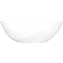 Seros 70" Free Standing Natural Stone Soaking Tub with Center Drain