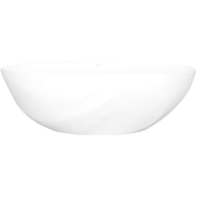 Seros 65" Free Standing Natural Stone Soaking Tub with Center Drain