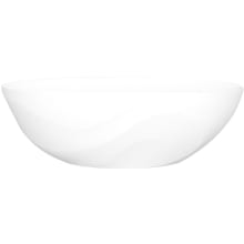 Seros 65" Free Standing Natural Stone Soaking Tub with Center Drain and Overflow