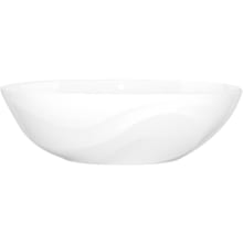 Seros 70" Free Standing Natural Stone Soaking Tub with Center Drain and Overflow