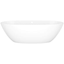Terrassa 67" Free Standing Volcanic Limestone Soaking Tub with Center Drain and Overflow
