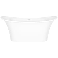 Toulouse 60" Free Standing Volcanic Limestone Soaking Tub with Center Drain