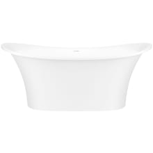Toulouse 60" Free Standing Volcanic Limestone Soaking Tub with Center Drain
