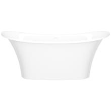 Toulouse 60" Free Standing Natural Stone Soaking Tub with Center Drain