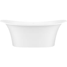 Toulouse 71" Free Standing Volcanic Limestone Soaking Tub with Center Drain