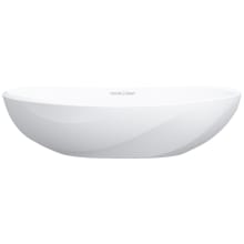 Seros 21-5/8" Oval Limestone Vessel Bathroom Sink with Overflow