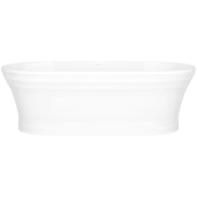 Worcester 71" Free Standing Volcanic Limestone Soaking Tub with Center Drain