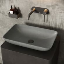 Concreto Stone 22-1/4" Rectangular Concrete Vessel Bathroom Sink