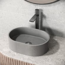 Concreto Stone 11" Oval Concrete Vessel Bathroom Sink
