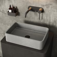 Concreto Stone 13" Rectangular Concrete Vessel Bathroom Sink