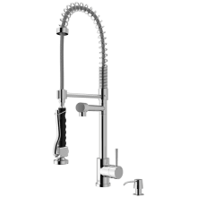 Zurich 1.8 GPM Single Hole Pre Rinse Kitchen Sink Faucet - Includes Soap Dispenser