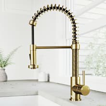 Edison 1.8 GPM 19" H Single Handle Single Hole Pre-Rinse Pull Down Kitchen Faucet