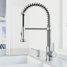Edison 1.8 GPM Single Hole Pre-Rinse Kitchen Faucet - Includes Soap Dispenser