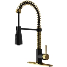 Brant 1.8 GPM Single Hole Pre-Rinse Pull Down Kitchen Faucet - Includes Escutcheon