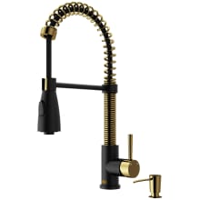 Brant 1.8 GPM Single Hole Pre-Rinse Pull Down Kitchen Faucet