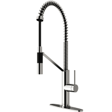 Livingston 1.8 GPM Single Hole Pre-Rinse Pull Down Kitchen Faucet - Includes Escutcheon