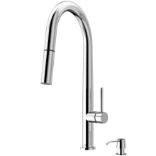 Greenwich 1.8 GPM Single Hole Pre-Rinse Pull Down Kitchen Faucet - Includes Soap Dispenser