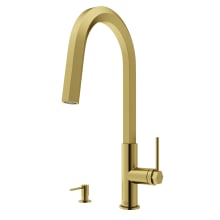 Hart 1.8 GPM Single Hole Pull Down Kitchen Faucet - Includes Soap Dispenser