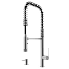 Sterling 1.8 GPM Single Hole Pre-Rinse Pull Down Kitchen Faucet - Includes Soap Dispenser