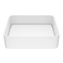 Jasmine 18" L x 15" W x 5" H Rectangular Stone Composite Vessel Bathroom Sink