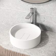 Bryant 15" L x 15" W x 5" H Circular Stone Composite Vessel Bathroom Sink