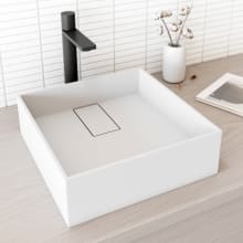 Bryant 15-1/8" Square Matte Stone Vessel Bathroom Sink