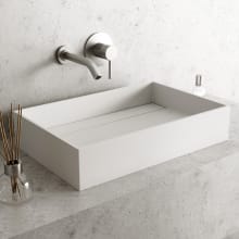 Montauk 15" Rectangular Stone Composite Vessel Bathroom Sink