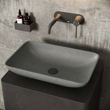 Lorca Gothic 22" L x 15" W x 5" H Rectangular Concrete Vessel Bathroom Sink