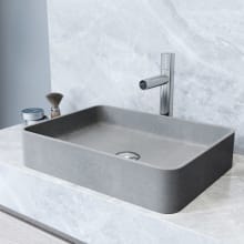 Concreto Stone 19" Rectangular Concrete Vessel Bathroom Sink