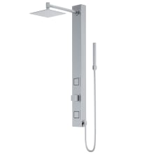 Orchid Thermostatic Shower Panel with Shower Head, Hand Shower, Body Sprays, Shower Arm, Hose, and Valve Trim