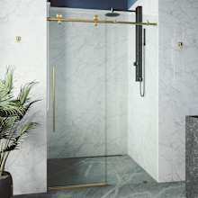 Elan E-Class 76" High x 60" Wide Sliding Frameless Shower Door with Clear Glass