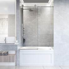 Elan Hart 66" High x 60" Wide x 2-3/4" Deep Sliding Frameless Shower Enclosure with Clear Glass