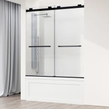 Houston 66" High x 60" Wide Sliding Frameless Tub Door with Clear Glass