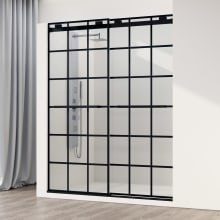 Houston 76" High x 60" Wide Sliding Framed Shower Door with Clear Glass