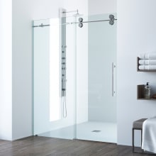 Elan 48 to 52 in. W x 74 in. H Sliding Frameless Shower Door in Chrome with 3/8 in. (10mm) Clear Glass