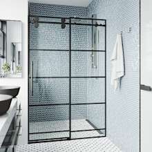 Elan 74" High x 60" Wide Sliding Frameless Shower Door with Clear Glass